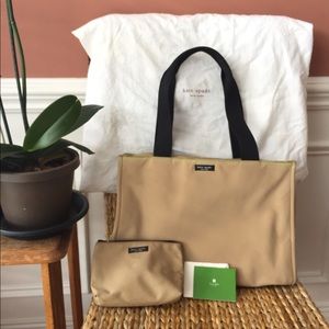 Vintage Kate Spade Tote & Cosmetic Bag